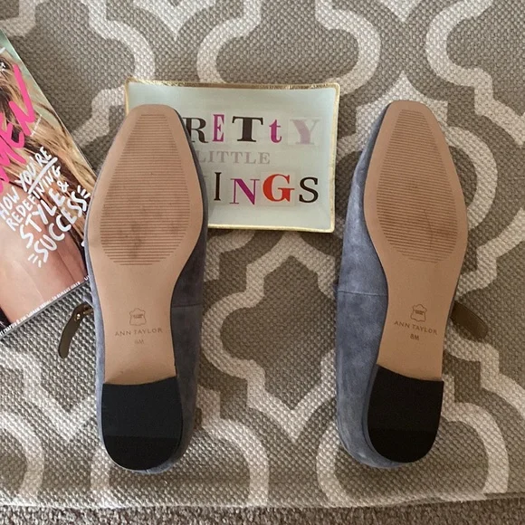 “Ann Taylor” buttery soft gray suede Mary Jane style shoe; size 8;NWOT - Picture 5 of 8
